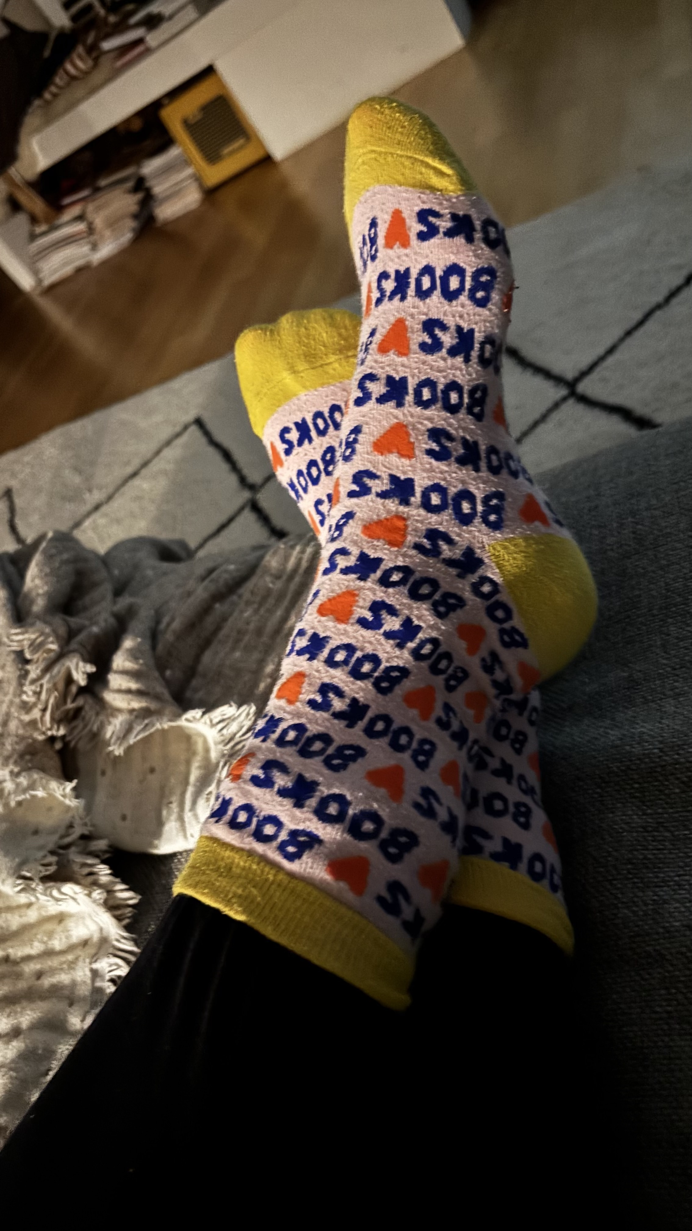 Unwashed "Book" Socks